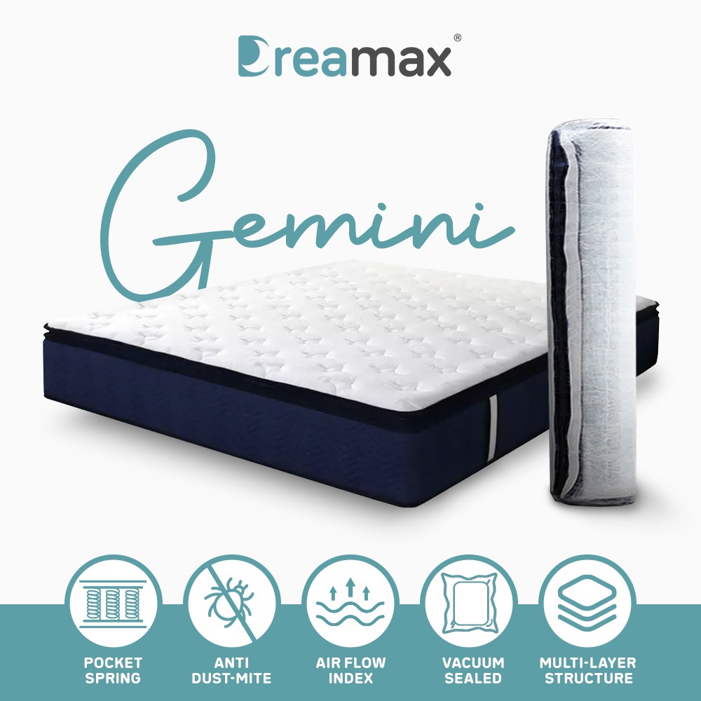 DREAMAX Gemini Spring Mattress - 10" / Single/S.Single/Queen/King ...