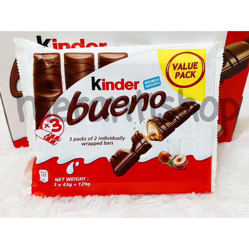 Ferrero Kinder Bueno Milk Chocolate Bar 43g is halal suitable