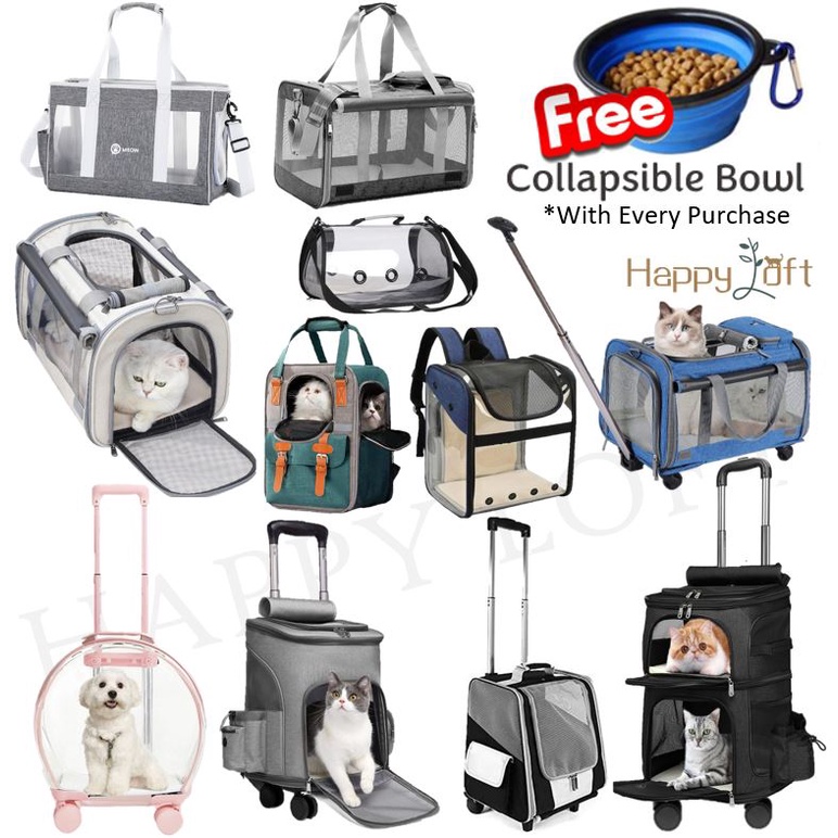 [SG SELLER] Pet Carrier Pets Bag Cat Dog Backpack Breathable