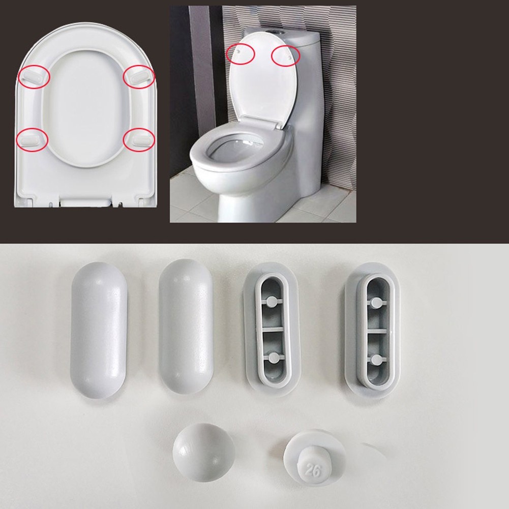 Toilet lid accessories Brand New Toilet Seat Buffers Packwhite Stop