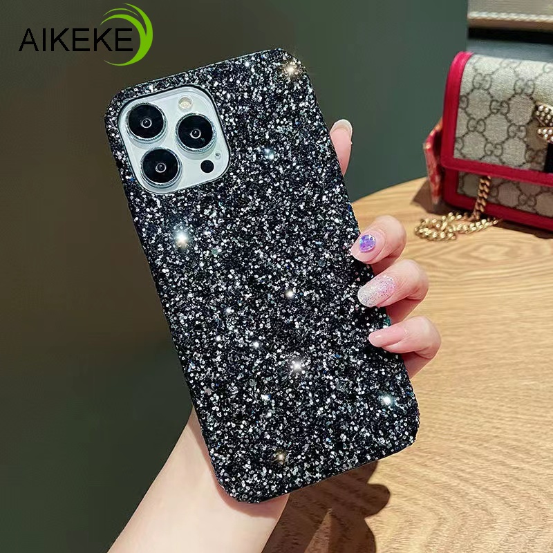 Case For Xiaomi Redmi Note 11 10 9 8 Pro Glitter Clear Shockproof Lanyard  Cover