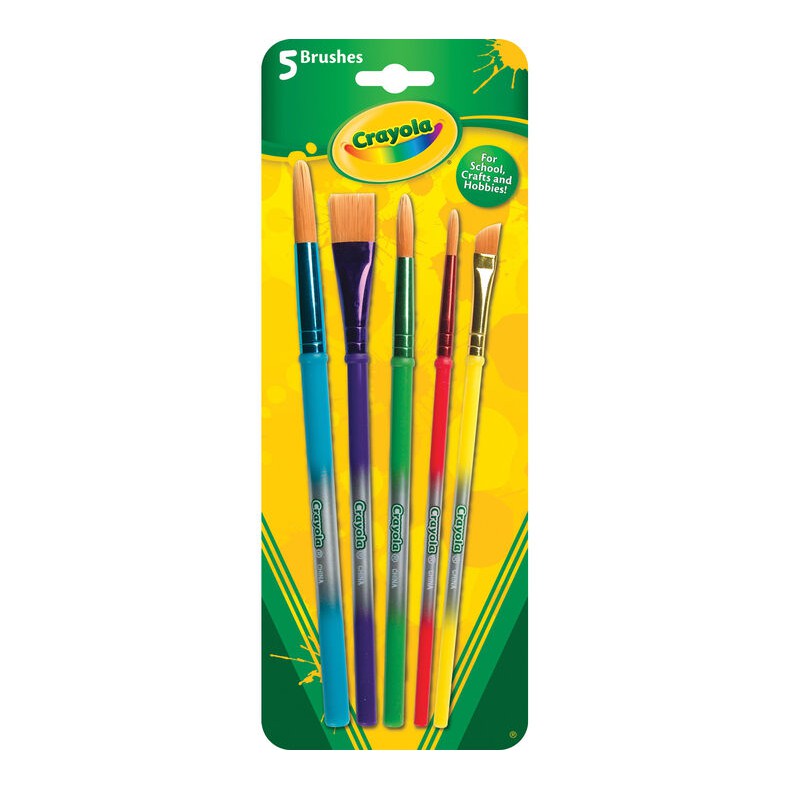 Crayola Paint Brushes Set 5 Pieces 05-3506 | Shopee Singapore