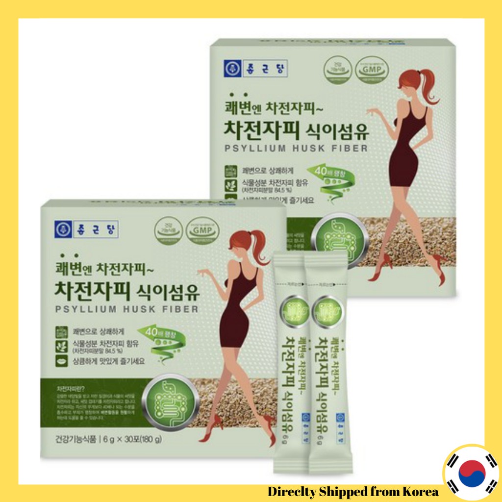 CHONGKUNDANG Psyllium Husk Dietary Fiber / Constipation Supplement Sticks (6g x 30 sticks