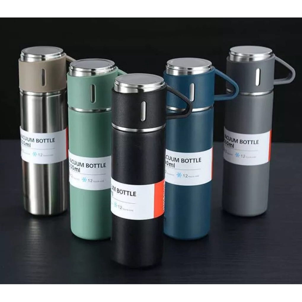 TERMOS Drinking Bottle Thermos 500ML Vacuum Cup 1set Stainless Thermos
