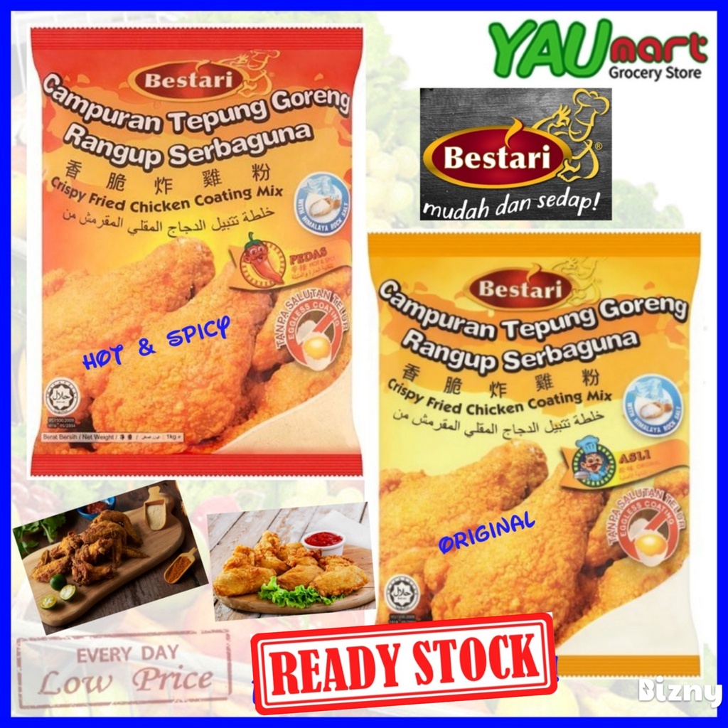 Yau Mart Bestari Crispy Fried Chicken Coating Mix 1kg Multipurpose 