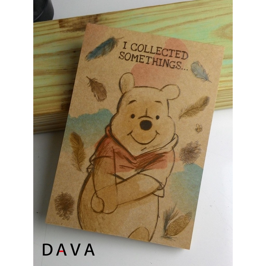 Disney Winnie The Pooh Tearable Kraft Paper Notebook Stationery Classic ...