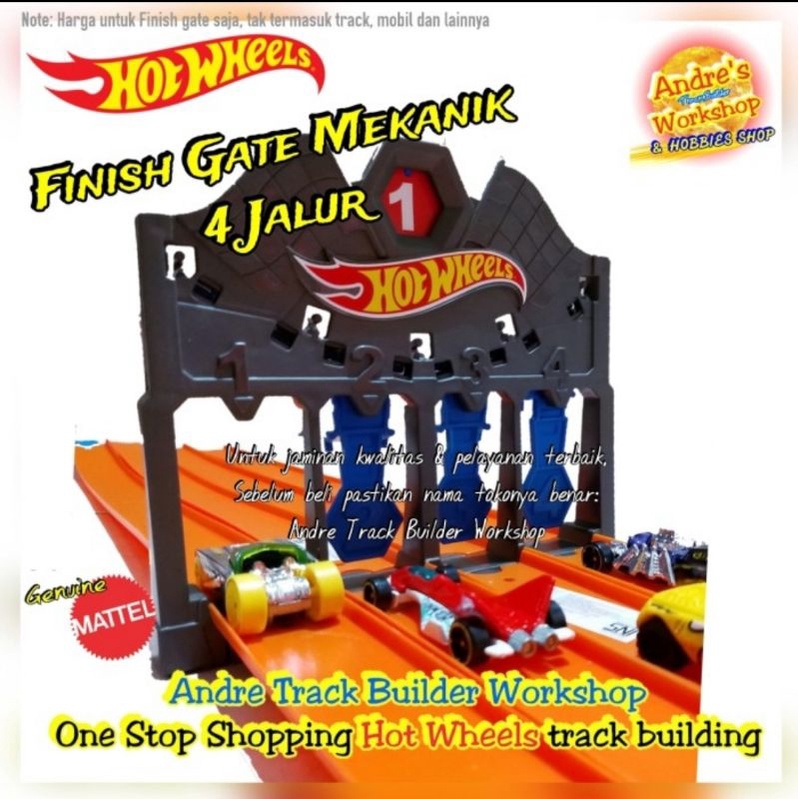 Hotwheels track builder finish GATE 4-way ori Mattel Hot Wheels track ...