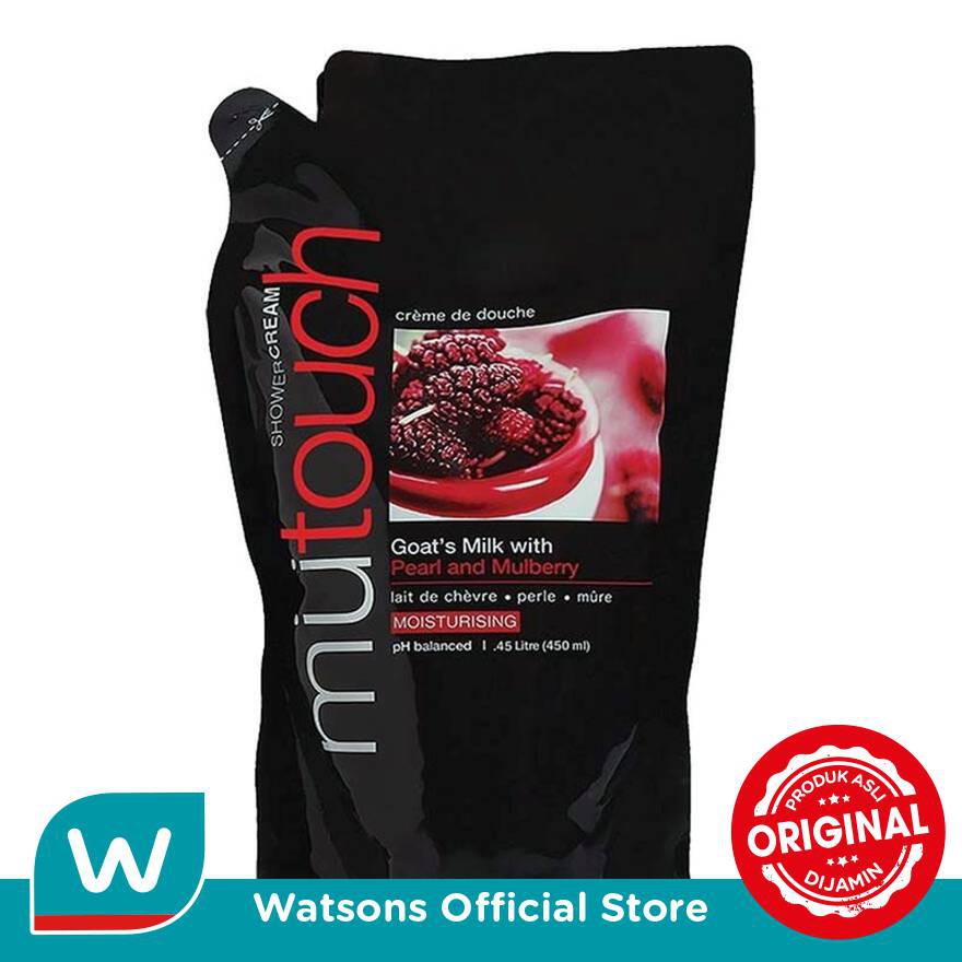 Mu Touch Shower Cream Mulberry Pouch 450ml