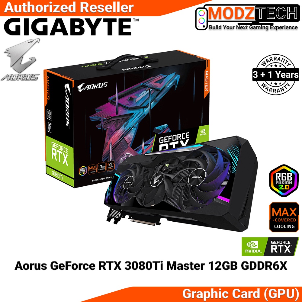 GIGABYTE AORUS GeForce RTX 3080 Ti Master 12G NVIDIA 12 Go
