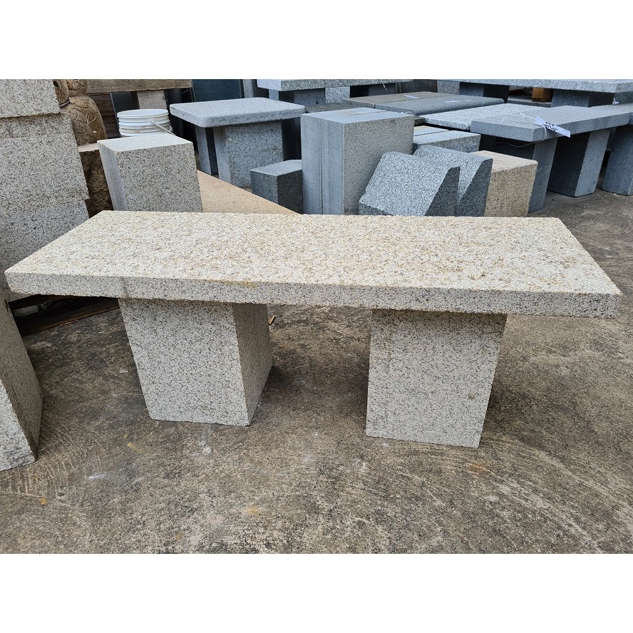Stone Granite Bench Rustic Yellow Solid Granite | Shopee Singapore