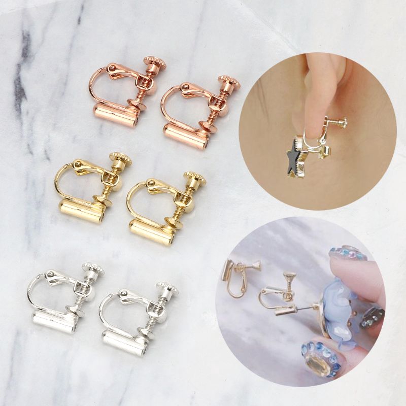 6Pcs Clip On Earring Converters Hypoallergenic Clip On Earring