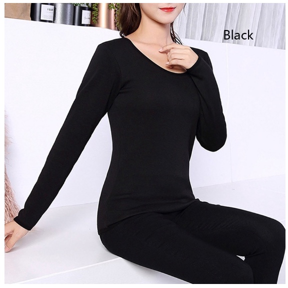 Traceless Thermal Underwear Women's Plush Thickened Double-Sided