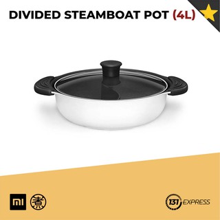 Pot Hot Shabu Divider With Dual Double Yang Yin Sided Burner Induction Base  Soup Hotpot Cookware Flavoured - Soup & Stock Pots - AliExpress