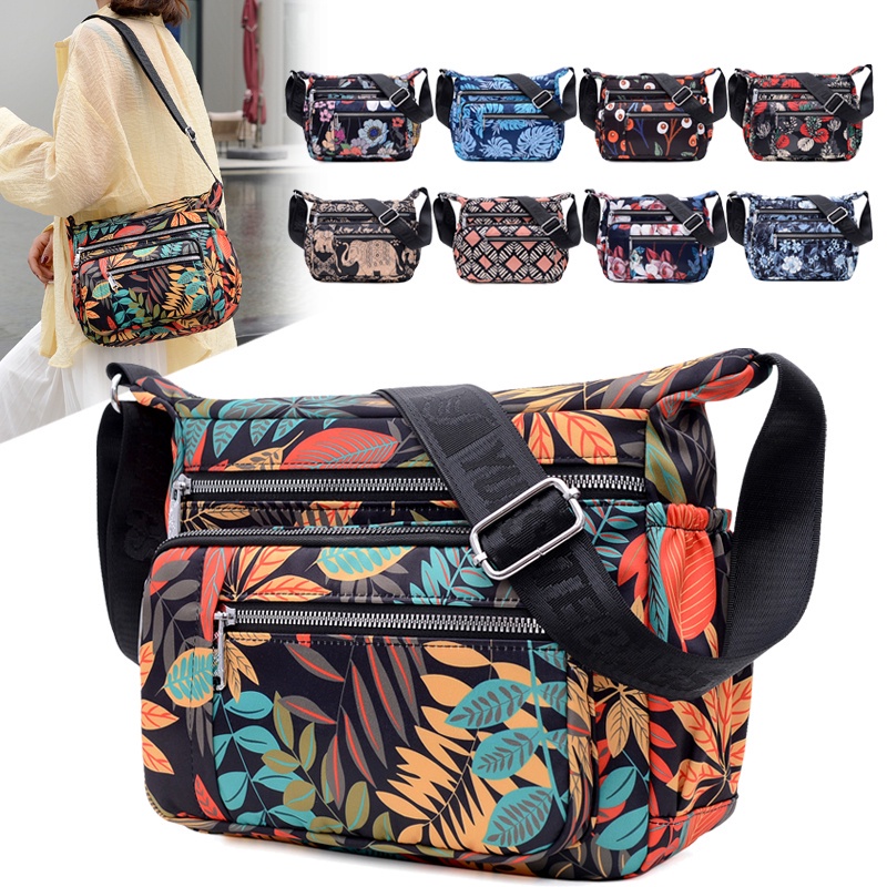 Korean Fashion Nylon Waterproof Women Sling Bag
