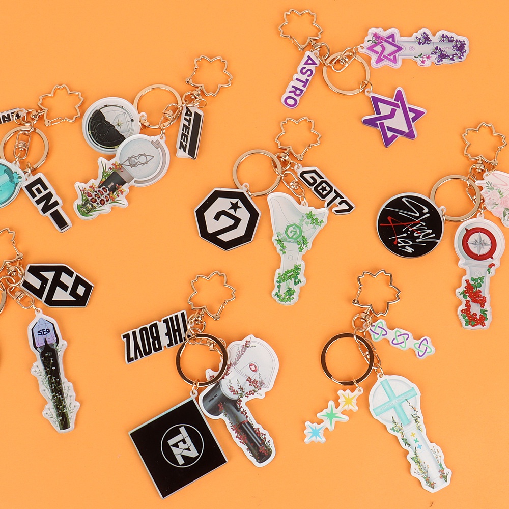 Korea KPOP BTS Keychain Pendant TXT ENHYPEN BLINK ASTRO ATEEZ The Boyz ...