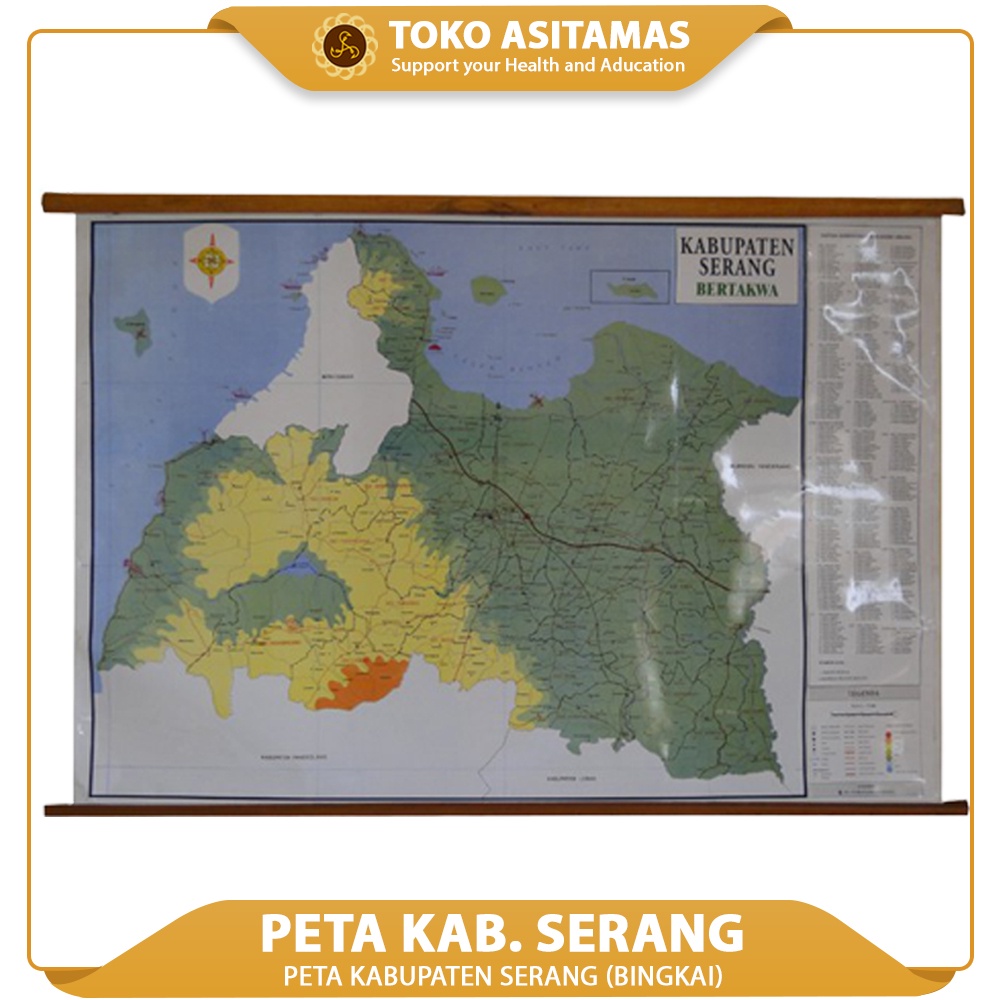 Map Of Serang Regency (Frame) | Shopee Singapore