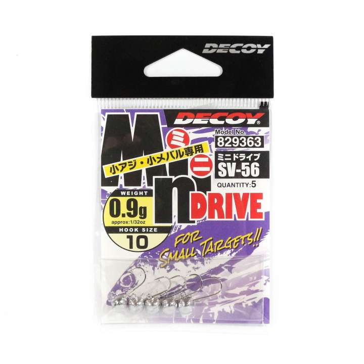 Decoy SV-56 Jig Head Mini Drive Hook Size 10 , 0.9 grams (9363