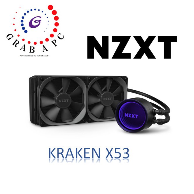 NZXT KRAKEN X53 - 240mm AIO LIQUID COOLER (RL-KRX53-01)(LGA 1700