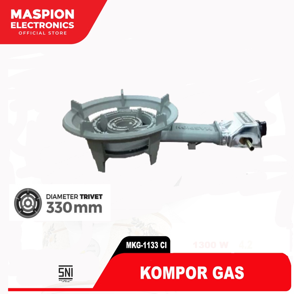 Maspion Kompor Gas Komersil 1 Tungku MKG-1133 CI - Gambar 2