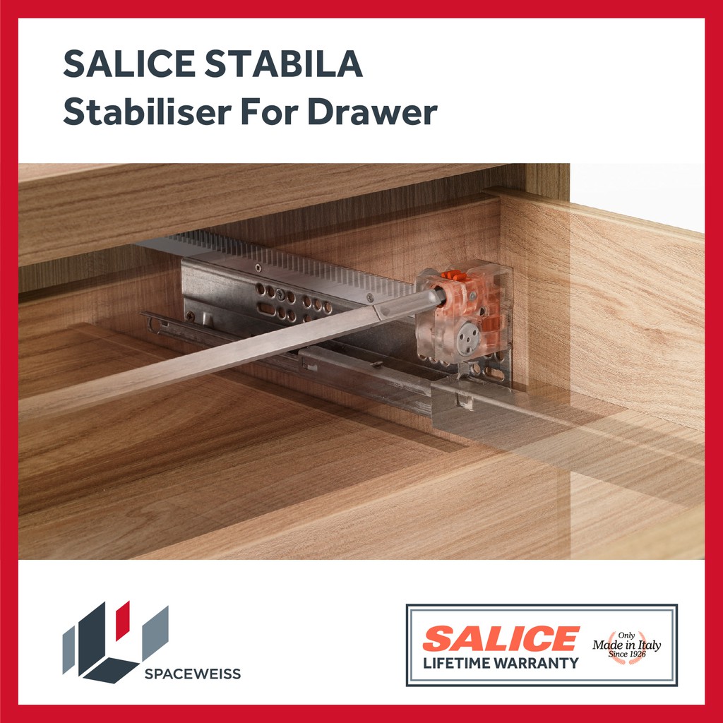 SALICE, STABILA - Stabiliser for wide drawer to pull-out uniformly ...