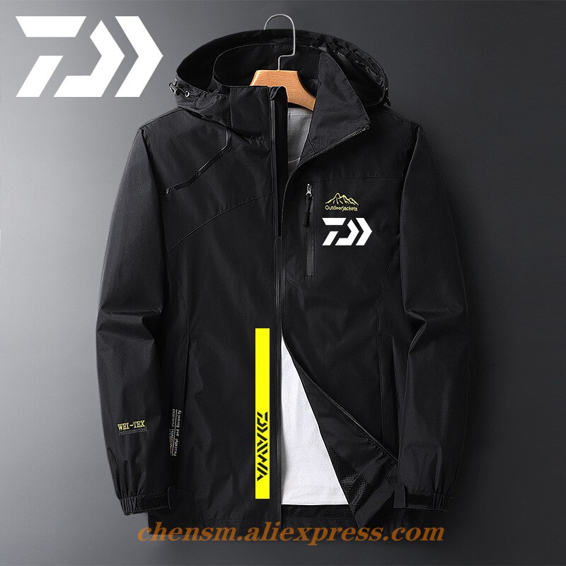 Daiwa 2022 Fishing Jacket Men Waterproof Hooded Breathable Jacket