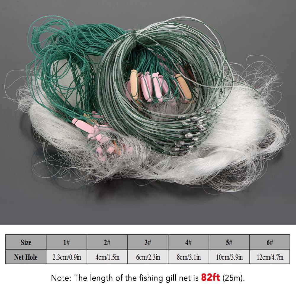 Fishing Net Fish Mesh Trap Monofilament Gill Net Netting Outdoor Fishing  Tackle