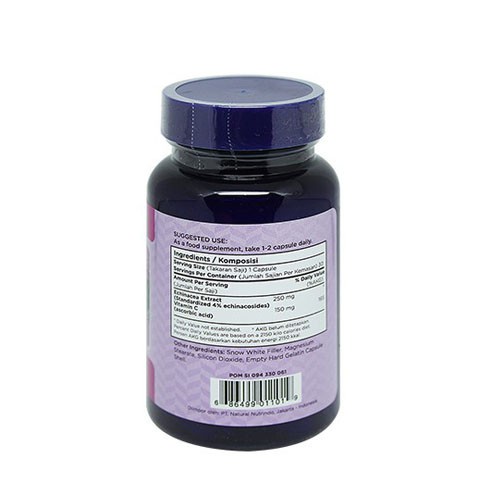 Wellness Echinacea + Vitamin C 30 Kapsul/Daya Tahan Tubuh/Imunitas/antioksidan/Mengatasi radang/Flu - Gambar 4