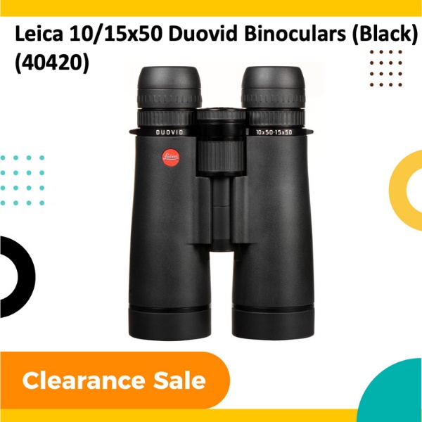 [Clearance Sales] Leica 10/15x50 Duovid Binoculars (Black) (40420