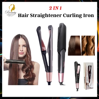 Dual voltage hair straightener and outlet curler