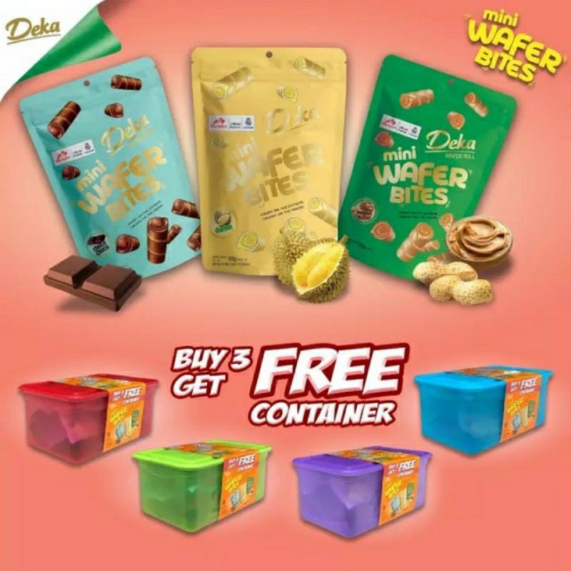 DEKA 3 PACK MINI WAFER BITES WAFER ROLL | Shopee Singapore