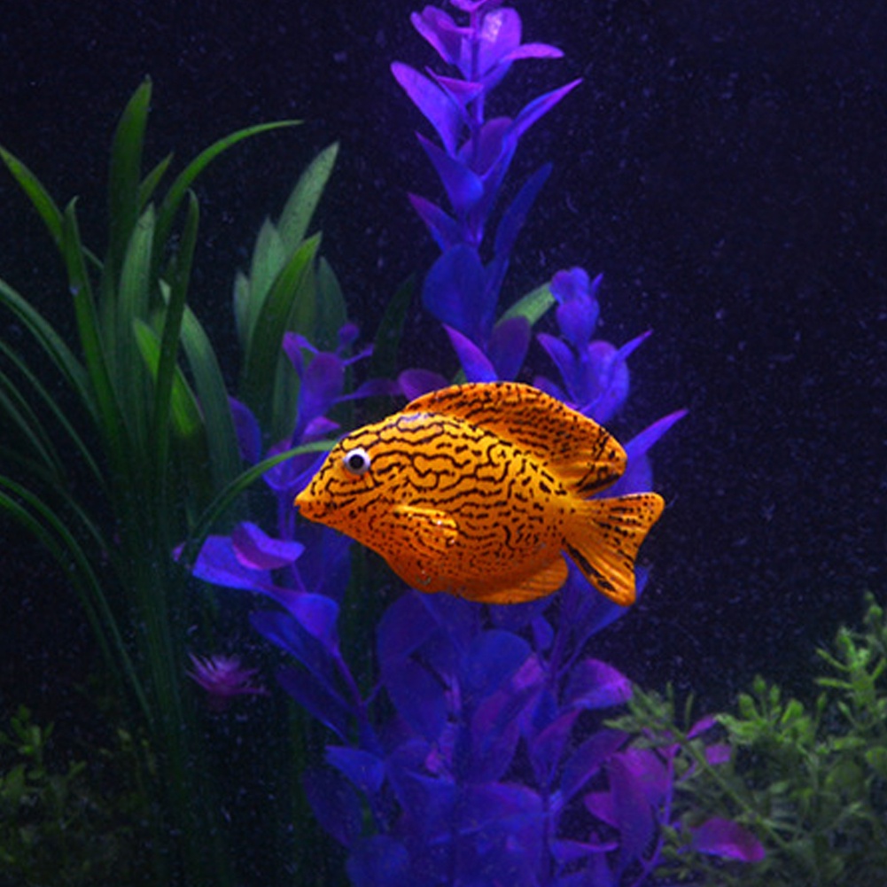 4Pcs Aquarium Artificial Fish Luminous Silicone Fake Moving Fishes Tank ...