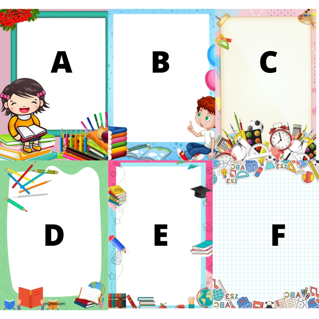 Laminated Charts for Kids (Blank Writing Chart with border) A4 | Shopee ...