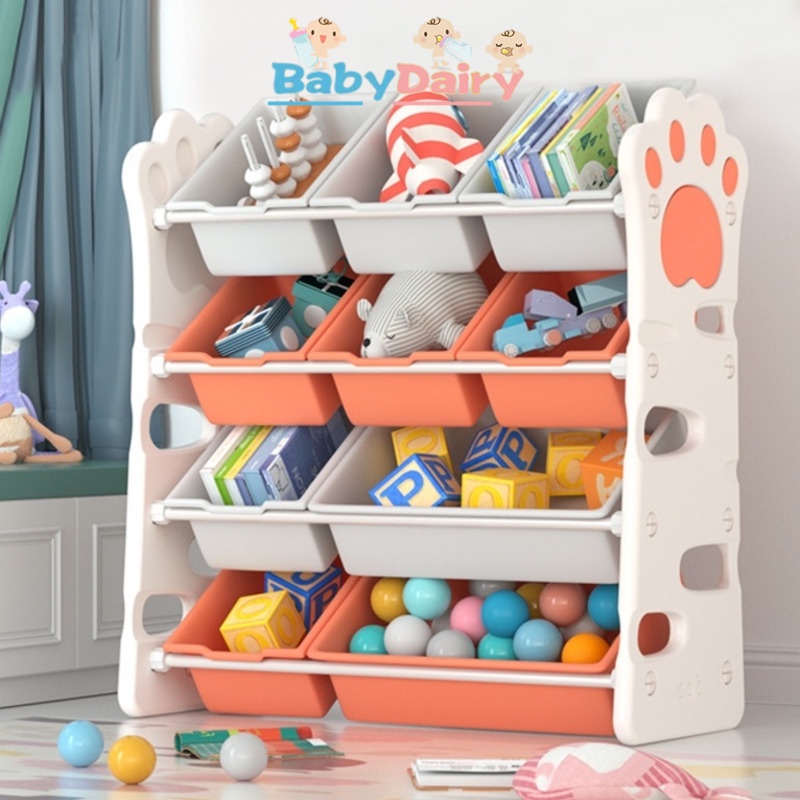 BabyDairy Kids Book Shelf Kids Toy Storage Children's Baby Storage Toy