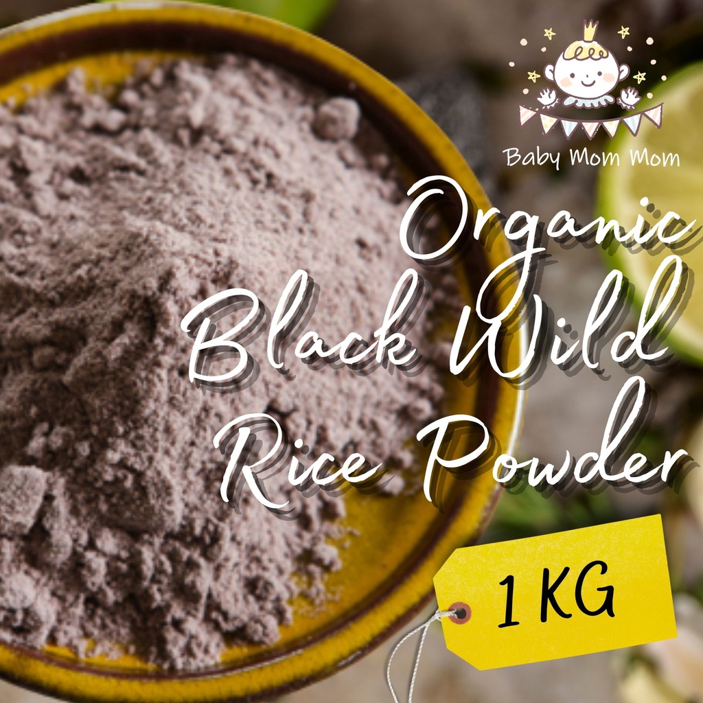 Black Rice Powder (Cooked) 500G/ 1KG | 黑米粉(熟)| ( Black Wild Rice ...