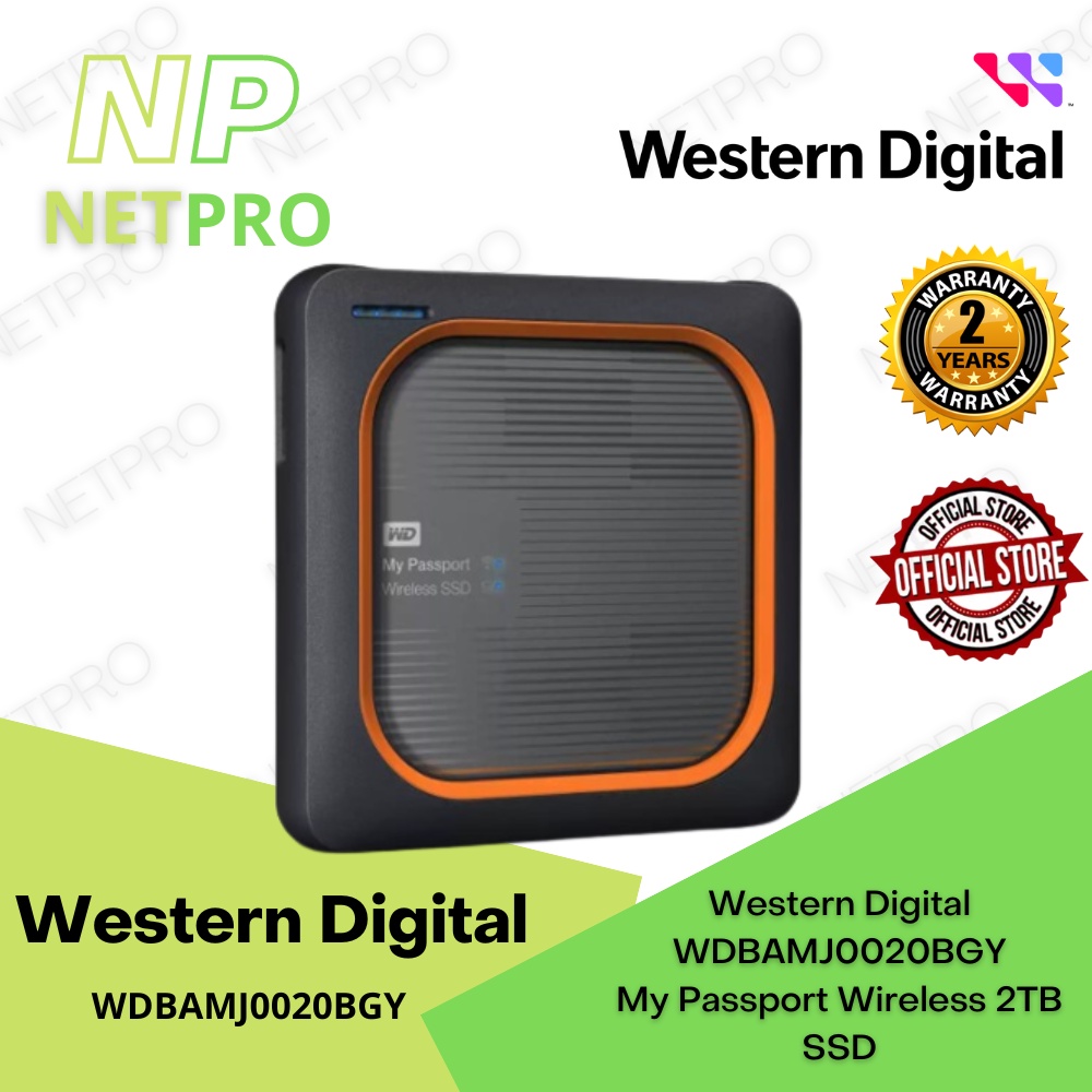 WD My Passport Wireless SSD External Hard Drive with SD Card Reader, Western  Digital