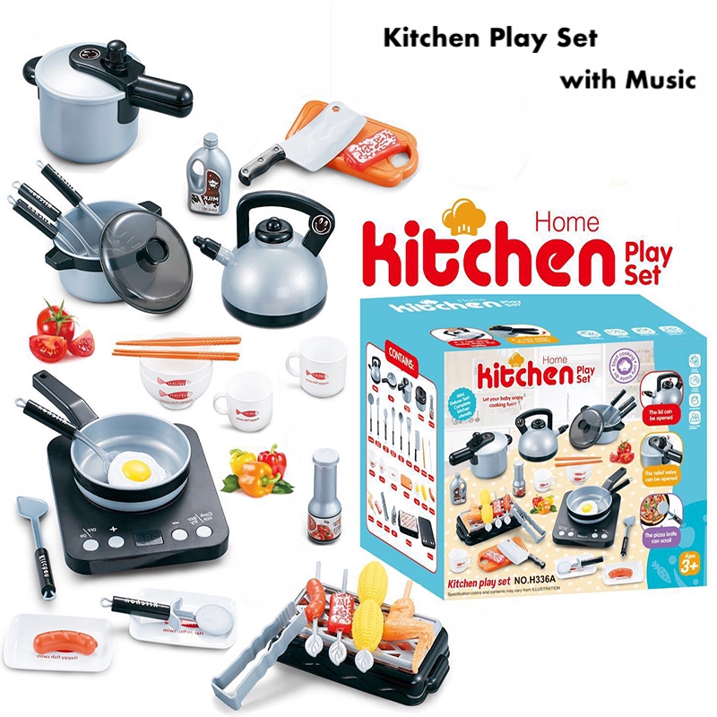 Children Pretend Play Set Cooking and Basin Toy