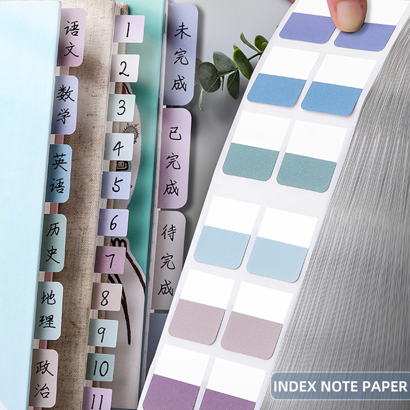 Morandi Index Note Paper Creative Document Label Sticky Note | Shopee ...