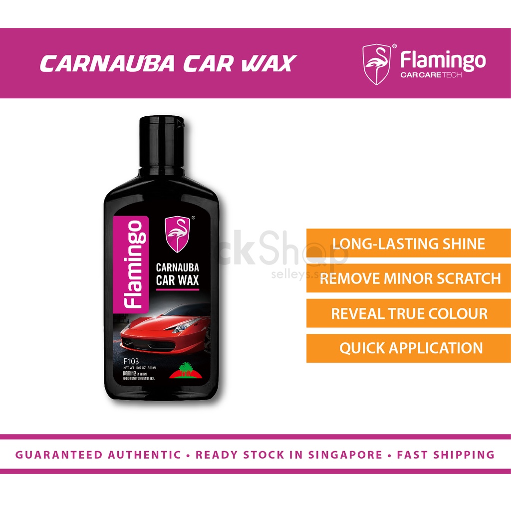 FLAMINGO CARNAUBA CAR WAX PROTECT SHINE REMOVE SCRATCH REVEAL TRUE