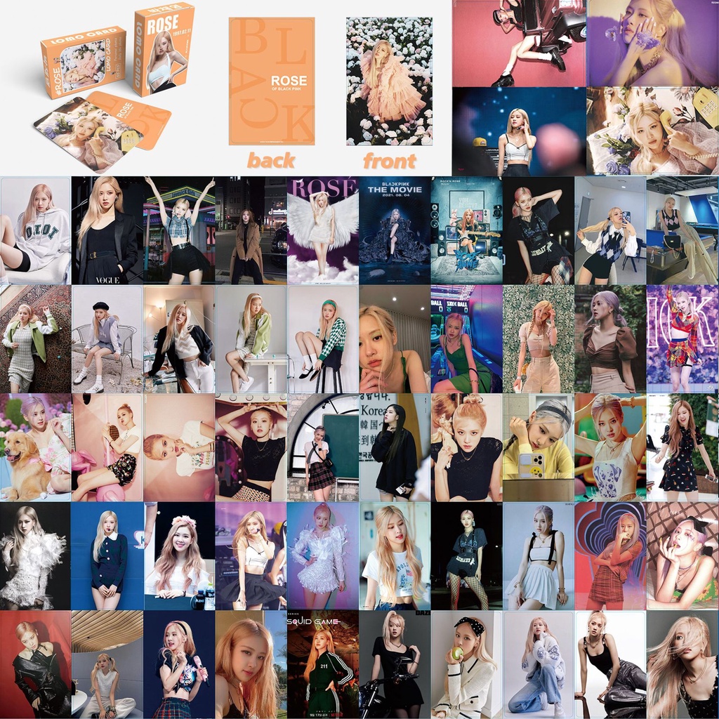 54Pcs/box Kpop JISOO JENNIE ROSE LISA BlackPink Photocard Rosie Picture ...