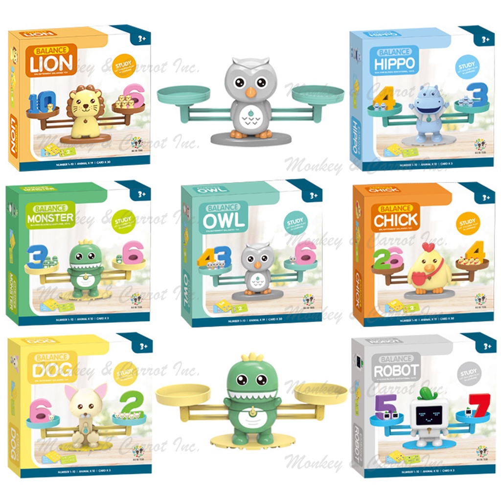[SG Local Store] Montessori Cute Kids Animal Balance Scale Educational ...