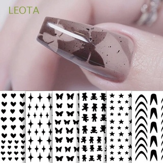 1pcs Nail Art Airbrush Stencils Self-adhesive Decal Reusable Nail