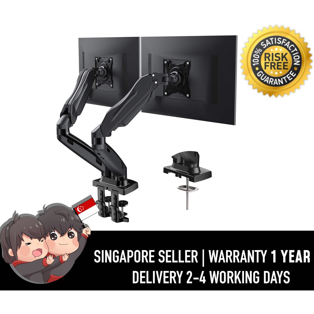[SG STOCK] HNDS6 Full Motion Desk Mount Dual Monitor Stand for 1727