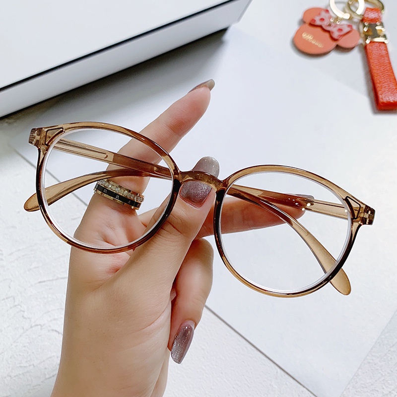 To Korean style personality big frame round frame flat