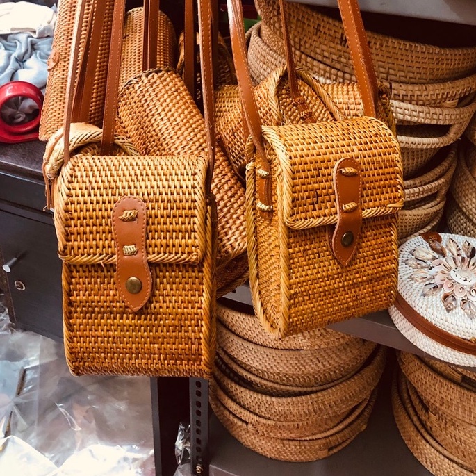 Rattan on sale bag shopee