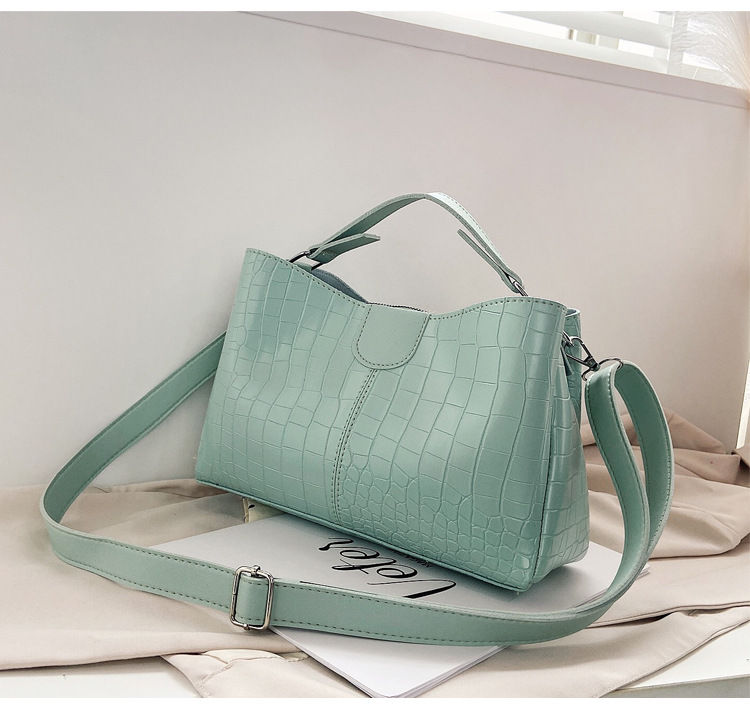 JASMIN NOIR Korean New Fashion Shoulder Bag Crocodile Pattern Women Handbag