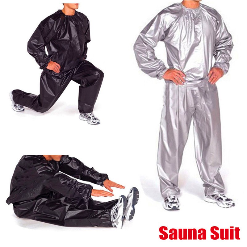 Heavy Duty Sweat Suit Sauna Exercise Gym Fitness Weight Loss Anti-Rip ...