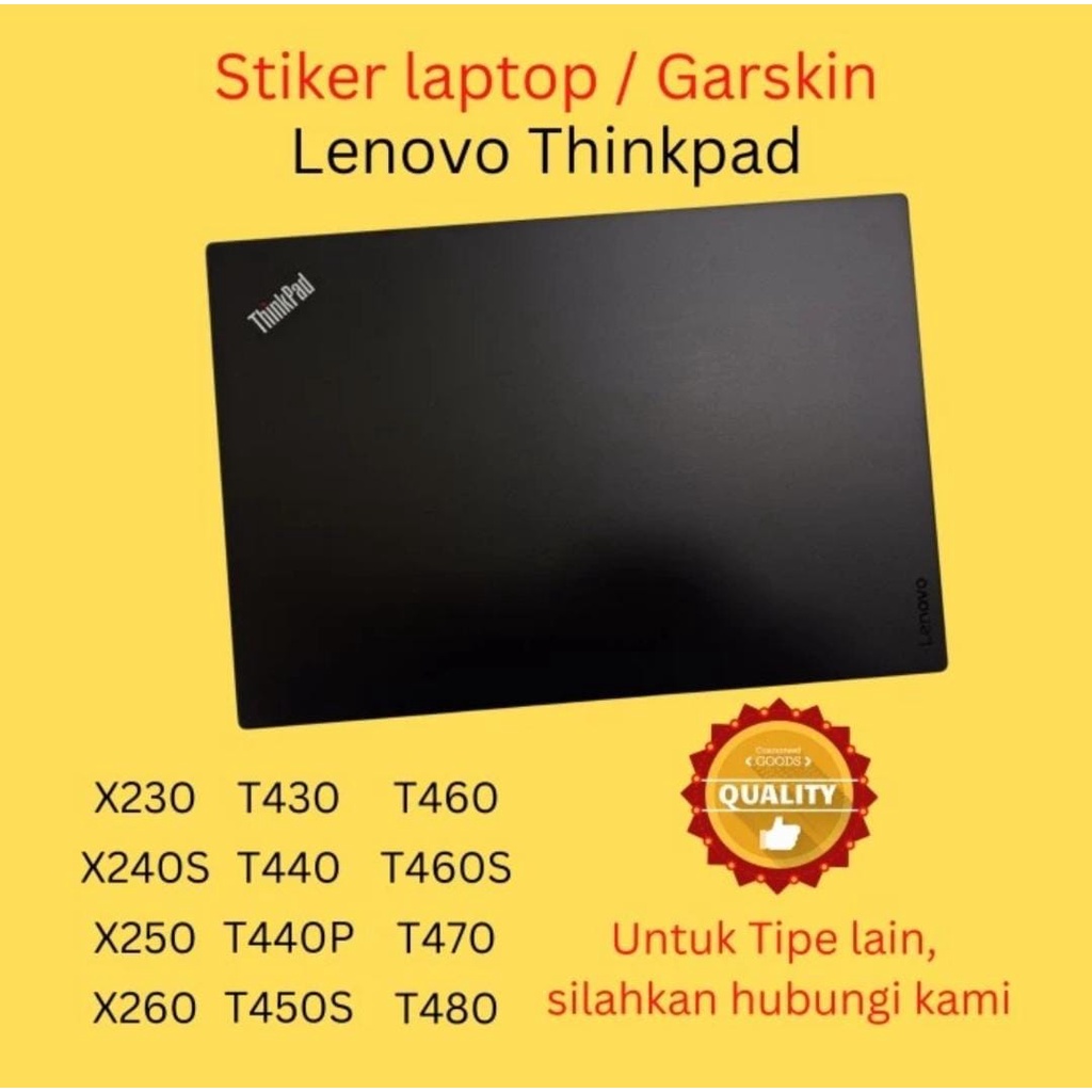 Laptop Sticker Or garskin laptop lenovo thinkpad | Shopee Singapore