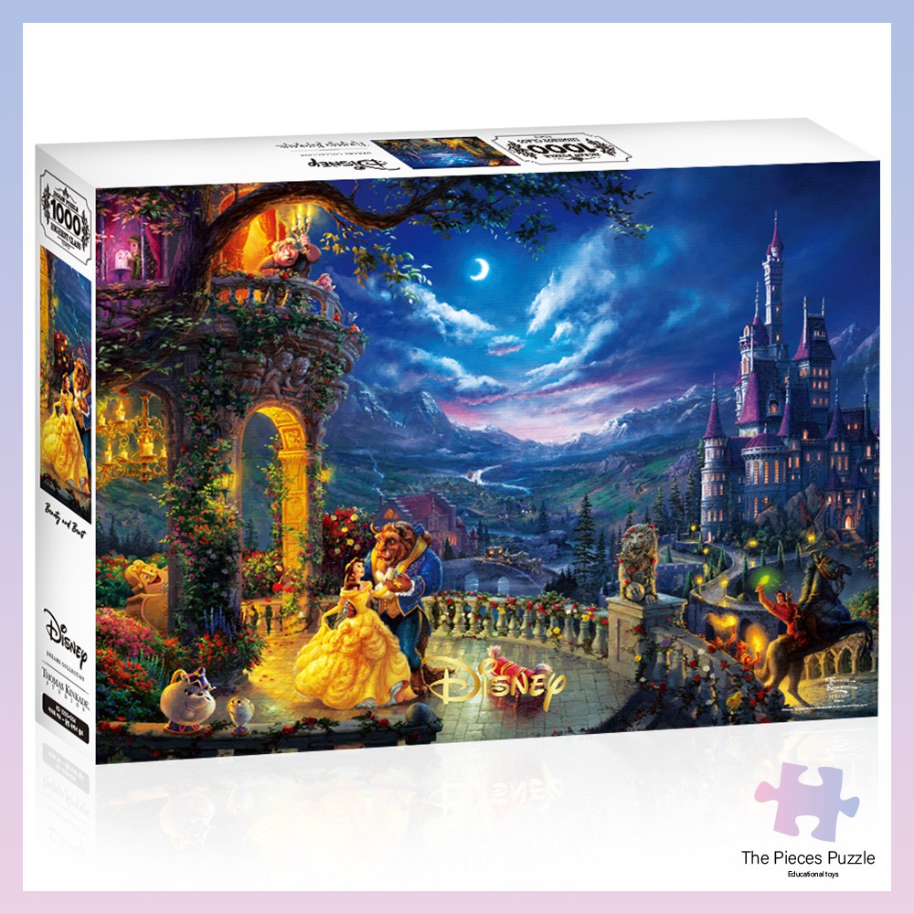 Disney Thomas Kinkade The Beauty And The Beast Jigsaw Puzzle 1000 ...