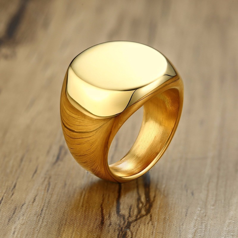 Mens gold signet rings wholesale sale