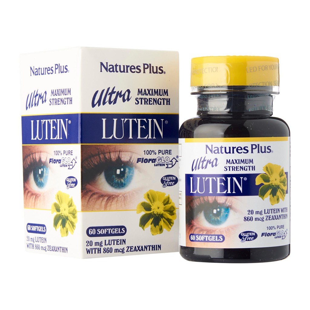 Natures Plus Ultra Lutein 20 mg (FloraGLO) w/Zeaxanthin 60 Softgels ...